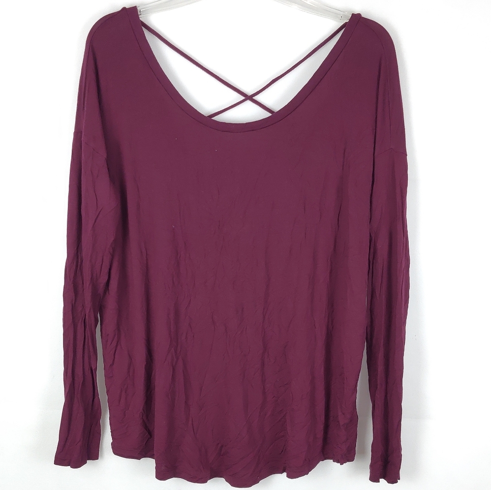 PINK Stretch Blouse Top Womens M Gorpcore Casual Loungewear Bohemian Going Out